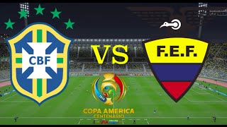 Brazil vs Ecuador Copa America  FIFA 16 Simulacion [upl. by Siskind]