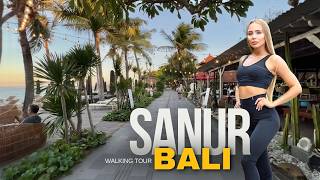 Travel SANUR BALI 🇮🇩 WALKING Tour 2024  Sanur beach [upl. by Nisbet]