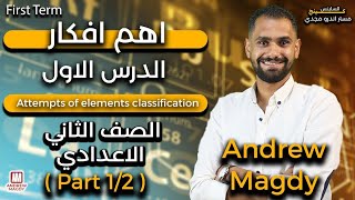 Science  prep 2  First term  Attempts of elements classification  part 12  Andrew Magdy [upl. by Iot]