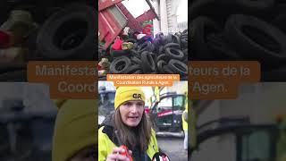 Manifestation des agriculteurs en colère de la Coordination Rurale devant la préfecture d’Agen [upl. by Sidhu]