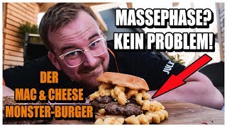 Der FETTESTE MACNCHEESE BURGER ever Wir bauen eine wahre Kalorienbombe Mac and Cheese Rezept [upl. by Kilbride]