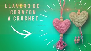 Llavero de corazón a crochet [upl. by Cini]