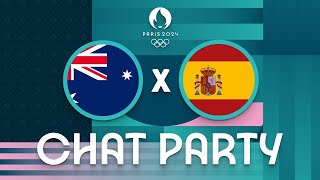 Australia v Spain  Mens Olympic Basketball Tournament Paris 2024  Chat Party ⚡🏀 [upl. by Zitvaa]