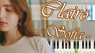 Clairo  Sofia Piano Tutorial  Sheets  MIDI Synthesia [upl. by Palgrave46]