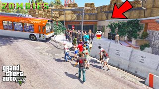 Franklin and Shinchan Save A People for Zombies virus or Go to Base Camp in GTA VPart7 [upl. by Lucio]