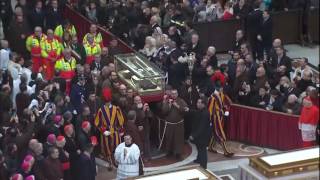 Litany of Saints as Padre Pio and St Leopold enter St Peter’s Basilica Vatican 5 Februa [upl. by Mcculloch141]