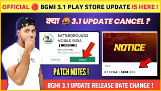 BGMI NOTICE 🔴 Bgmi 31 Play Store Update  Bgmi New Update  Bgmi 31 Update Release Date [upl. by Sirrep]