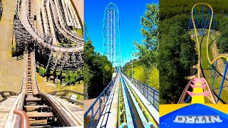 Six Flags Great Adventure Roller Coasters 10 Awesome Front Seat POVs [upl. by Tryck]