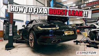 BOOST LEAKS  HOW TO FIX YOUR PORSCHE porsche 992turbos 911turbos [upl. by Campman]