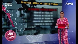 Más de 30 puertos de la costa peruana han sido cerrados por oleaje anómalo [upl. by Noynek]