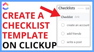 How to Create a Checklist Template on ClickUp QUICK GUIDE [upl. by Wassyngton114]