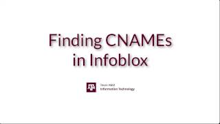 Finding CNAMEs in Infoblox [upl. by Pass331]