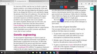 Alevel BiologyGene technology 1CIE [upl. by Arahahs]