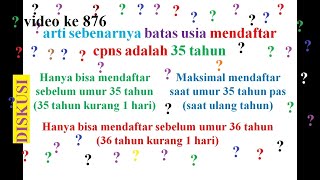 cpns kurotaka diskusi arti sebenarnya batas usia mendaftar cpns adalah 35 tahun [upl. by Melodee763]