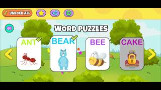 Match Letters with words  kids learning cartoons [upl. by Leile793]