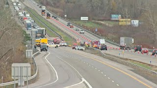 NYS Thruway Authority maintenance worker hit and killed on I90 in Hanover [upl. by Kehsihba]