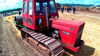 Massey Ferguson 174C Crawler Tractor With Trailed Roller [upl. by Cila]