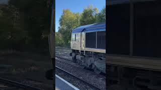 GBRf 66301  Chesterfield 111024 gbrf gbrailfreight class66 chesterfield station train [upl. by Ikiv]