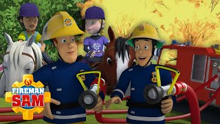 Fireman Sam Fires and Horse Rides  Fireman Sam 2 Hour Compilation  Cartoons for kids [upl. by Tatianna]