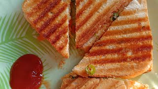 grilled sandwich 🥪 recipe sandwich grill cooking villagelife subscribe like comment [upl. by Leahcimal]