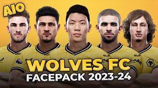 Wolverhampton Facepack Season 202324  Sider and Cpk  Football Life 2024 and PES 2021 [upl. by Stoneman]