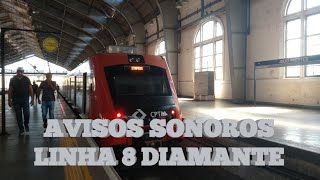 Avisos Sonoros  Linha 8 Diamante Antigo  PortuguêsMaria Escandalosa [upl. by Enilesoj]