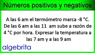 Temperaturas que varían con el tiempo Números positivos y negativos 182 [upl. by Omsare72]