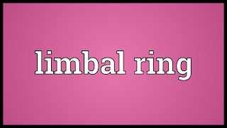 Limbal ring Meaning [upl. by Irrek]