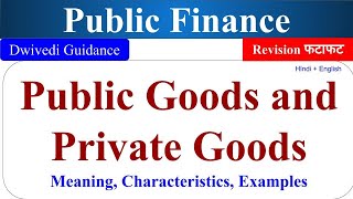 Public Goods and Private Goods public goods and private goods in Public Finance economics [upl. by Chaunce]