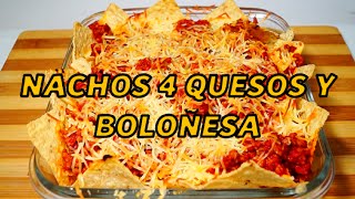 Nachos 4 quesos y boloñesa [upl. by Dugas658]