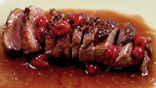 RECETTE ORIGINALE  Magret de Canard et sa sauce miel et framboise [upl. by Keiko]