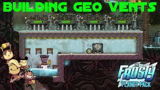 Building and Activating Geo vents  Oxygen not Included Frosty Planet Pack [upl. by Ghiselin]