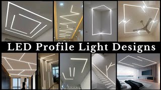 Profile Light Designs 2024  Ceiling Aluminium LED Profile Lighting Ideas  Linear Strip Lighting [upl. by Trebleht]