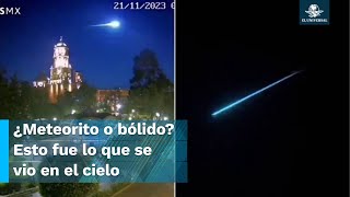 Así iluminó el cielo por un quotmeteoritoquot captan momento exacto [upl. by Willabella]