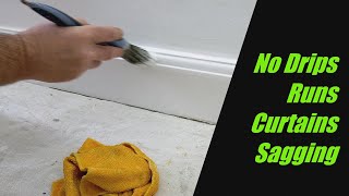 How To Brush Paint Skirting Boards And Remove Paint Runs [upl. by Cammi518]