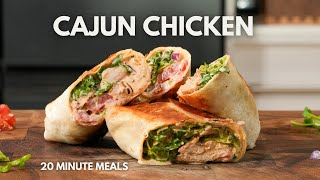 20 Minute Cajun Chicken Wraps  So Simple and Loads of Flavour [upl. by Helge949]