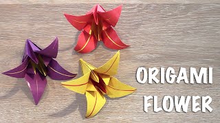 Origami Lily  How to Make Origami Lilies Out of Paper [upl. by Philender]