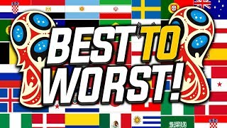 EVERY 2018 WORLD CUP KIT RANKED BEST TO WORST [upl. by Anirrehs]