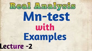 Mntest for Uniform Convergence with Examples  Real Analysis  Uniform Convergence [upl. by Gladdy]