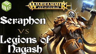 Seraphon vs Legions of Nagash Age of Sigmar Battle Report  War of the Realms Ep 236 [upl. by Ellac]