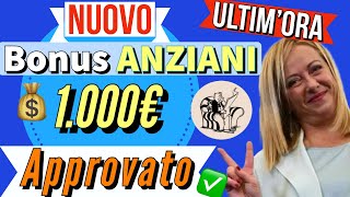 ⚡️UTIMORA❗️ NUOVO BONUS 1000 EURO PER ANZIANI❗️Prestazione Universale Ma ecco a chi spetta [upl. by Eelyak46]