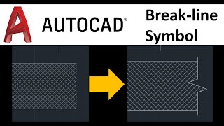 AUTOCAD 2020  BREAKLINE SYMBOL  HOW TO DRAW BREAK LINE SYMBOL [upl. by Boycie696]