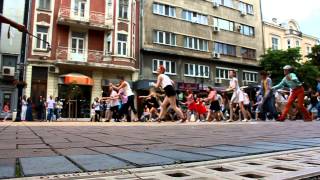 Shim Sham Flash Mob  Celebrating Frankie 100 in Bulgaria [upl. by Illoh]