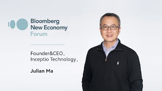 Bloomberg New Economy Forum｜Julian Ma Presents Vision for Future of Freight Robot Networks [upl. by Leuqar]