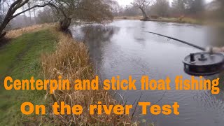 Centerpin and stick float fishing on the River Test worst weather ever [upl. by Zul]