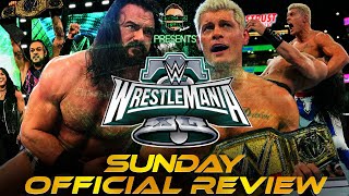 CODY FINISHES THE STORY amp PREIST CASHES IN WRESTLEMANIA 40 SUNDAY OFFICIAL REVIEW [upl. by Minda]