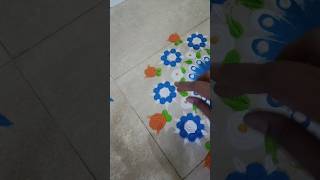 Easy rangoli designs  colour flower Colour rangoli for dewali diwali diwalispecialdiwalirangoli [upl. by Etteb]