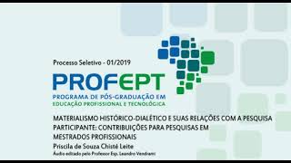 MATERIALISMO HISTÓRICODIALÉTICO E SUAS RELAÇÕES COM A PESQUISA PARTICIPANTE [upl. by Senalda962]