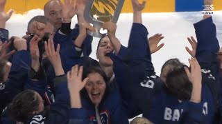 LES BLEUES CHAMPIONNES DU MONDE   Hockey sur glace féminin  France vs Norvège 41 [upl. by Wauters31]