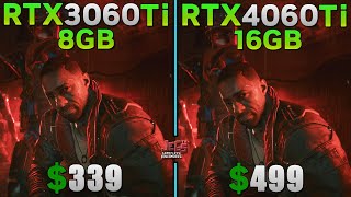 RTX 4060 Ti 16GB vs RTX 3060 Ti  Tested in 15 games [upl. by Latea132]